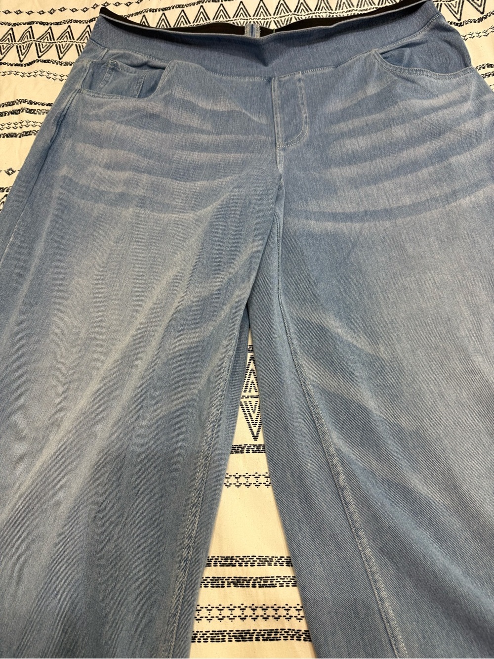 HALARA Light Blue Wide Leg Pull-On Jeans